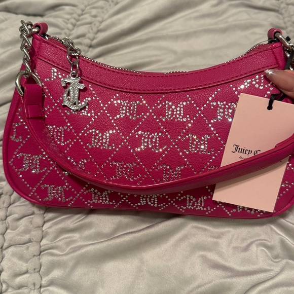 NWT Juicy Couture Medium Bling Hot Pink Purse - Picture 4 of 4